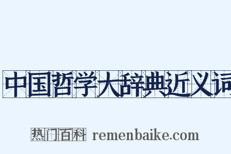 中国哲学大辞典近义词是什么意思的图片